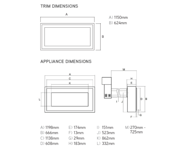 Hole in the Wall Fireplace Dimensions