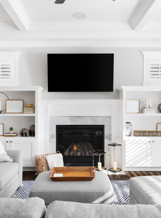 tv above fireplace