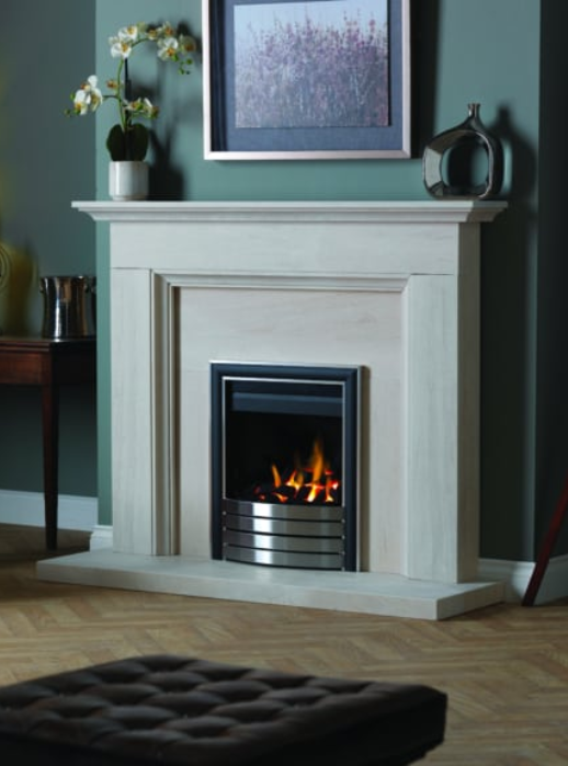 limestone fireplace surround