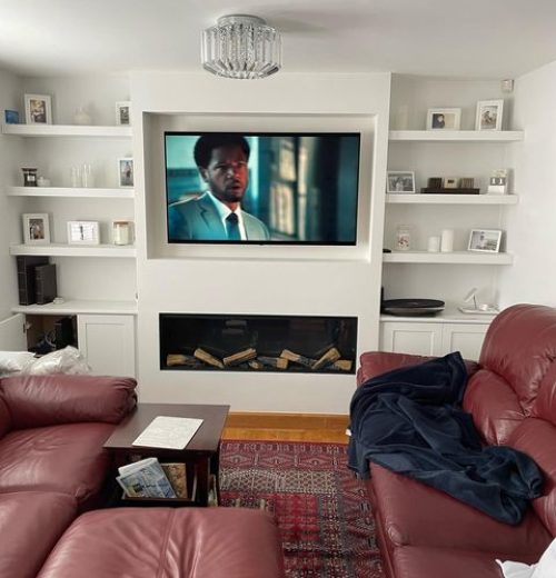 E-line solus 130 electric fire fitted with media build